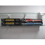 Two Boxed Star Wars Force FX Lightsaber, by Master Replicas, Anakin Skywalker and Darth Vader (no