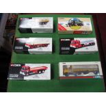 Six Corgi Diecast 1:50th Scale British Trucks, all boxed, including four of the Guy Invincible