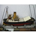 A Kit Built 'Caldercraft' Imara Twin Screw berthing Tug Boat, 1/32nd scale, battery powered, twin