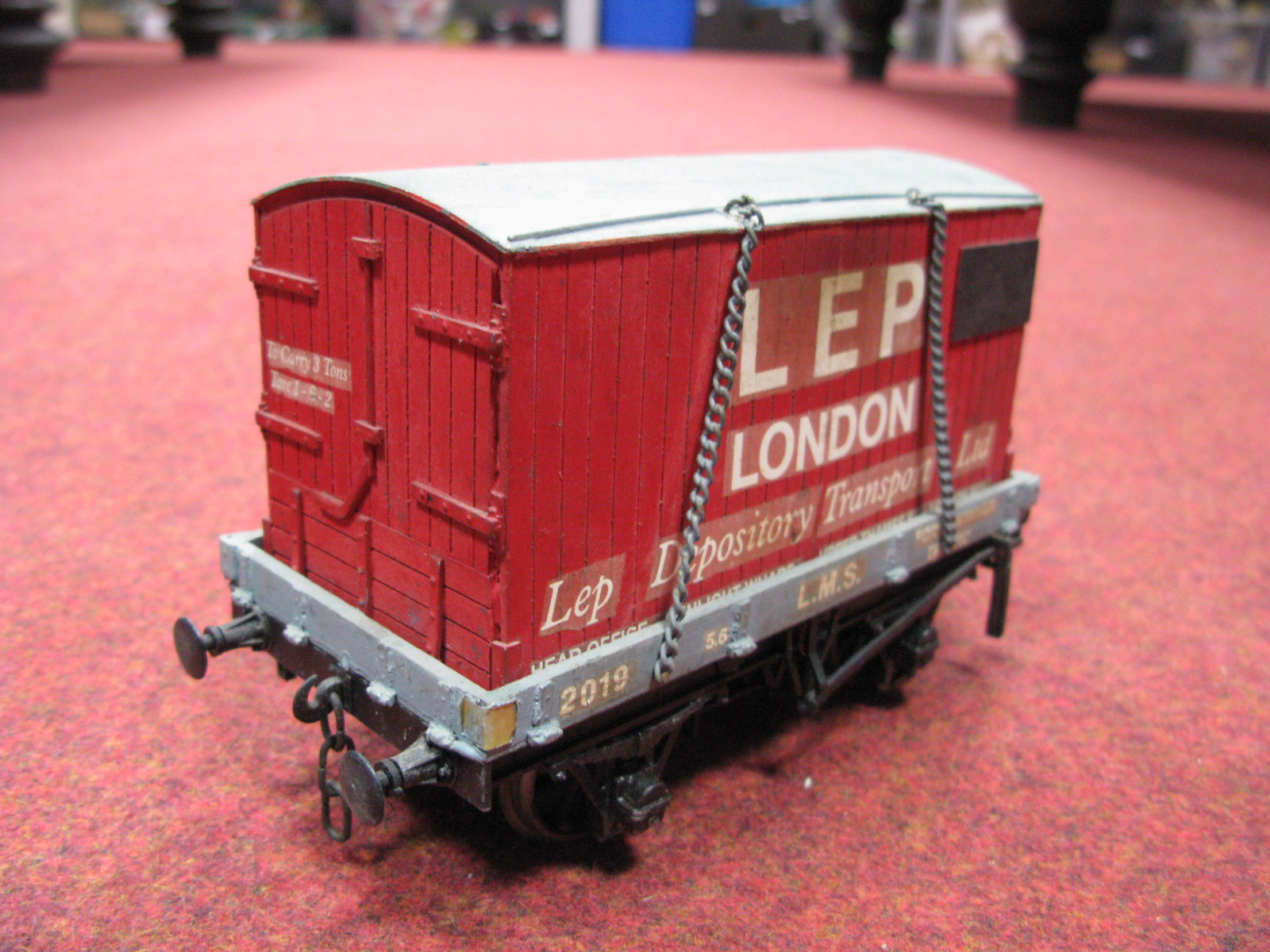 Eight Gauge 1/"G" Scale Rolling Stock Wagons and Vans, nearly all LMS liveried, including - Image 8 of 9