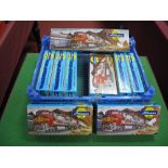 Ten Boxed and Unstarted HO Scale Model Freight Car Kits, pre-printed in US outline, by Athearn.