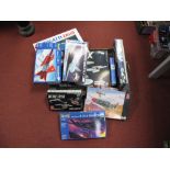 Nine Boxed Plastic Model Kits, of differing scales by Revell, Mongram, Airfix, AMT, Hobbycraft