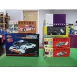 Eight 1:43rd Scale Diecast Cars by Vanguards and Corgi, all boxed in six packs, including Corgi #