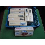 Eight Corgi Diecast Buses, all boxed, Burlingham Seagull and Half Cab Coaches, includes #97173