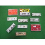 Ten Cased "HO" Scale Plastic Lineside Figure Sets by Preiser, Scenic Accents, including Preiser #