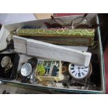 Mid XX Century Spanish T.V Viewer, three fans, seven watches, medals, cruciform pendants, etc.