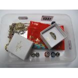 Costume Jewellery, including dress ring, bead charms, chains etc.