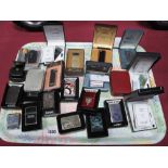 Colibri Quantum and Zippo Lighters, etc:- One Tray