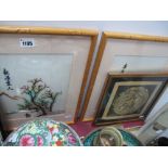 Two Oriental Needleworks, limited edition print, four others. (7)
