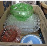 Glass Dishes, rose bowl, tea and dinner ware, other ceramics:- Two Boxes