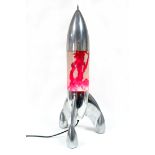 A "Giant " Mathmos Lunar Vintage Style Lava Lamp Formed as a Rocket, 84cm high, with dimmer switch.