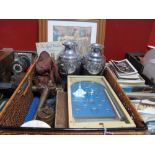 Chad Valley Bagatelle, vintage Harry Mason heavy brass beer taps, cased and loose cutlery, Royal