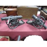 A Pair of Miniature Cast Iron Cannons, REG. DES. 889867.
