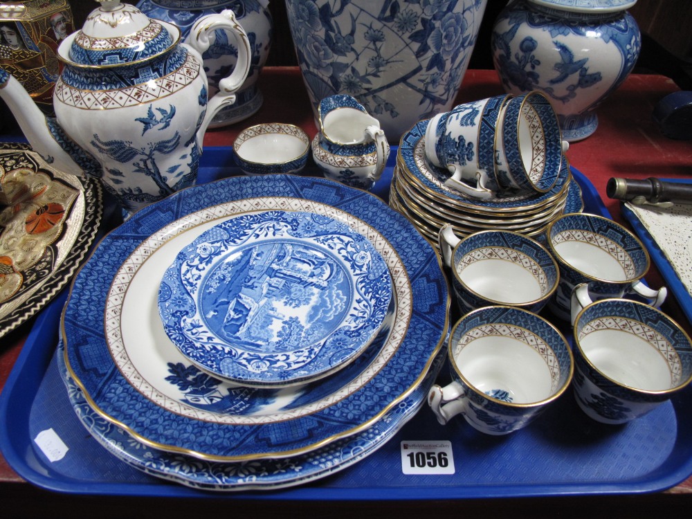 Booths 'Real Old Willow' Coffee Service, of twenty-one pieces, Spode 'Italian', etc:- One Tray