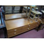 Austinsuite Teak Dressing Table, with six drawers.