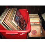 A Quantity of LP's, EP's, and 7" Singles - Boney M, Armstrong, Classical, MOR, etc:- Two Boxes