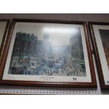 Peter Owen Jones Signed Limited Edition Print "Blue and Gold Morning - Fargate, Sheffield", 85/