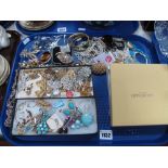 A Mixed Lot of Assorted Costume Jewellery, including diamanté, brooches, necklaces, imitation