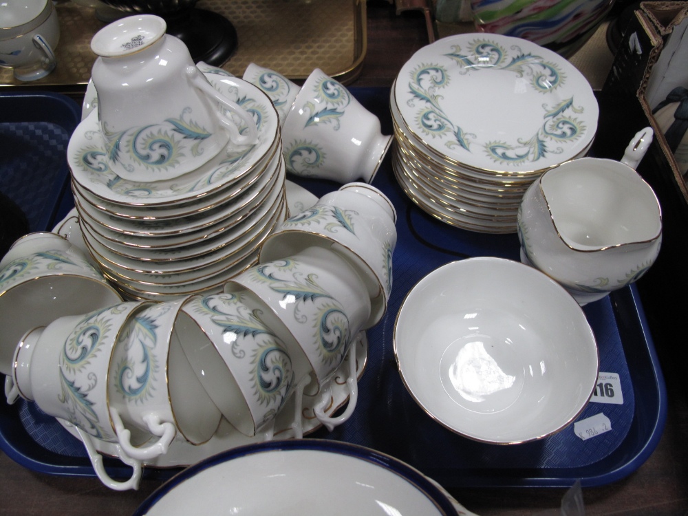A Royal Standard Bone China Tea Service in the 'Garland' Pattern, comprising bread and butter plate,