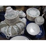 A Royal Standard Bone China Tea Service in the 'Garland' Pattern, comprising bread and butter plate,