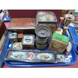 A Collection of Early XIX Century Tins, including Rowntree 'Grace Darling', Cadbury's Dairy Milk '