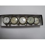 Five Openface Pocketwatches, one dial signed "The Derbyshire Times Largest Sale", another "Ingersoll