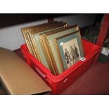 Twelve XIX Century Fashion Prints, framed:- One Box