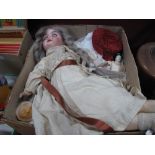 Armand Marseille 'Floradora' Pottery Headed Doll, circa early XX Century, with moveable eyes,