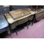 A Late Victorian 'White' Treadle Sewing Machine, cast iron frame with unusual lift-over cantilever