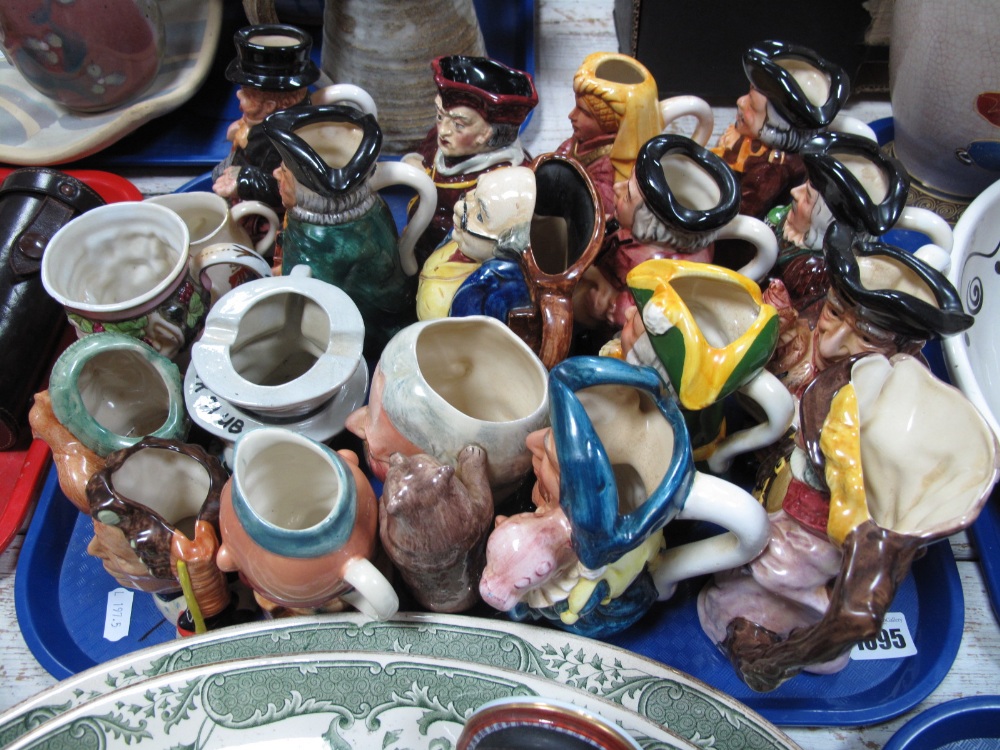 A Quantity of Character and Toby Jugs, (Churchill, Cardinal, Pirates, Jester, etc), by Burleighware,