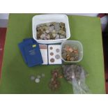 A Quantity of GB and Overseas Base Metal Coinage, sometimes redeemable, some silver coins noted,