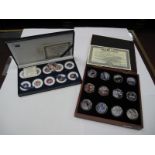 LOT WITHDRAWN - Two Morgan Mint Cased U.S Coin collections, comprising of ten Elvis Presley