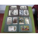 Two Early XX Century Picture Postcard Albums, containing Bamforth poem cards, floral birthday