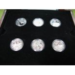 "The History of the Royal Navy": Eighteen Silver Five Pounds Coins, including 2005 Jersey - HMS