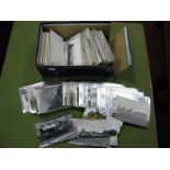 A Collection of Over Two Hundred Postcards All Black and White Early to Mid XX Century of Railway