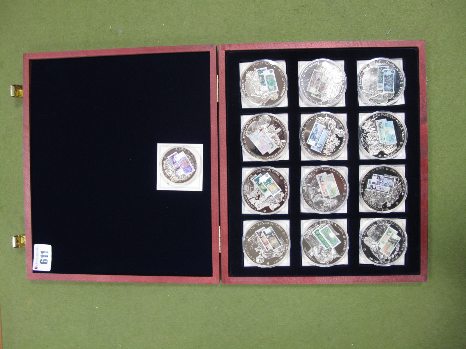 Thirteen Commemorative Coins by Windsor Mint, commemorating The British Banknote, with