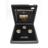 A Queen Elizabeth II Double Sovereigns First Date Portrait Set, the three coins ware dated 1980,