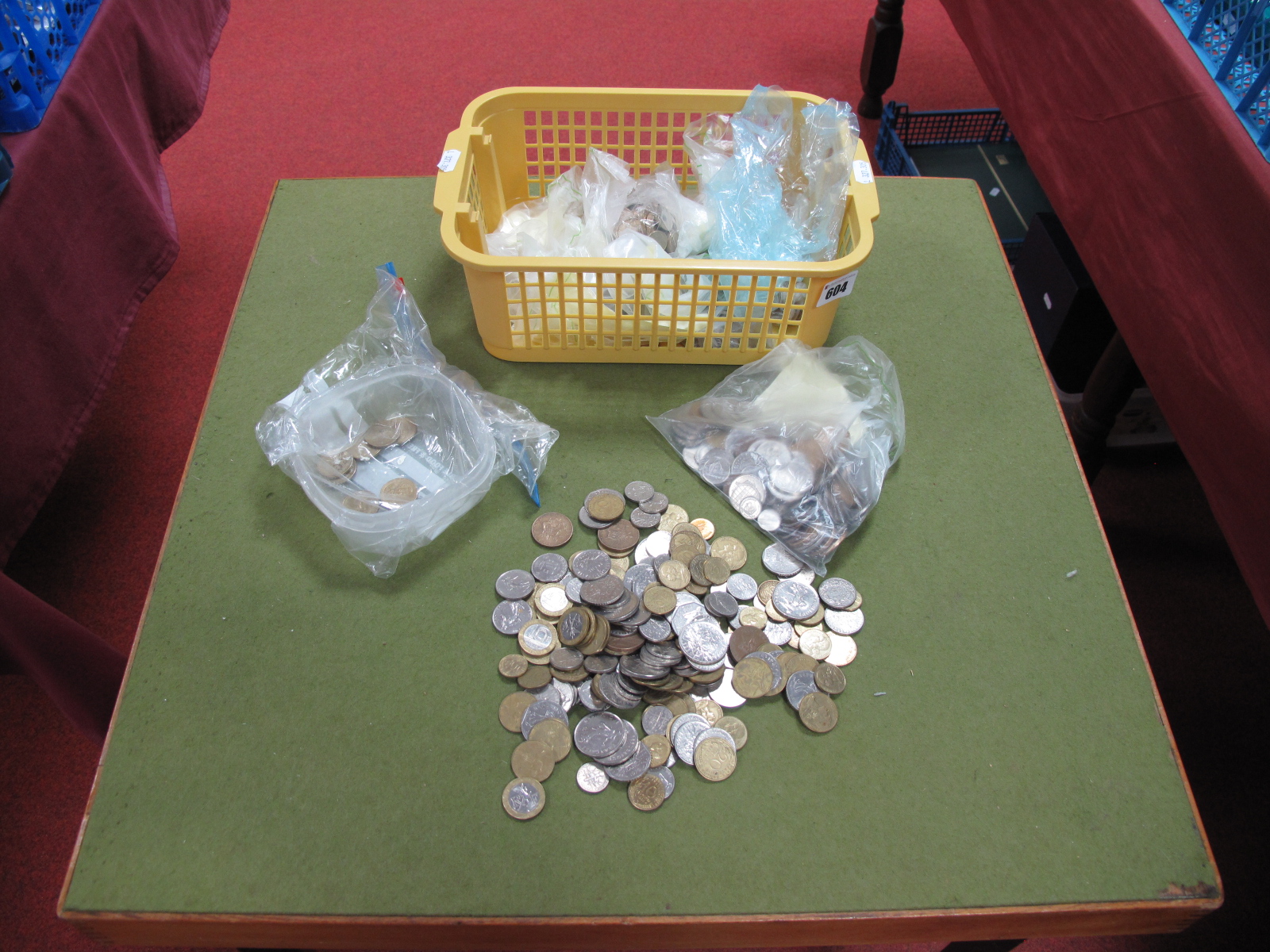A Quantity of Base Metal Foreign Coins; regularly European pre-Euro currency. (N.B some of these