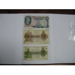 Circulated Norman Fenwick Warren Fisher One Pound Banknote, (number NI/8 940412) and ten shillings