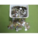 A Quantity of All World Base Metal Coinage, including 1925 Denmark 2 kroner, 1998 Jersey one pound