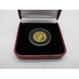 A Cased Pobjoy Mint 2007 Falkland Islands .999 Gold One Fifth Ounce Crown Coin, 20th Anniversary