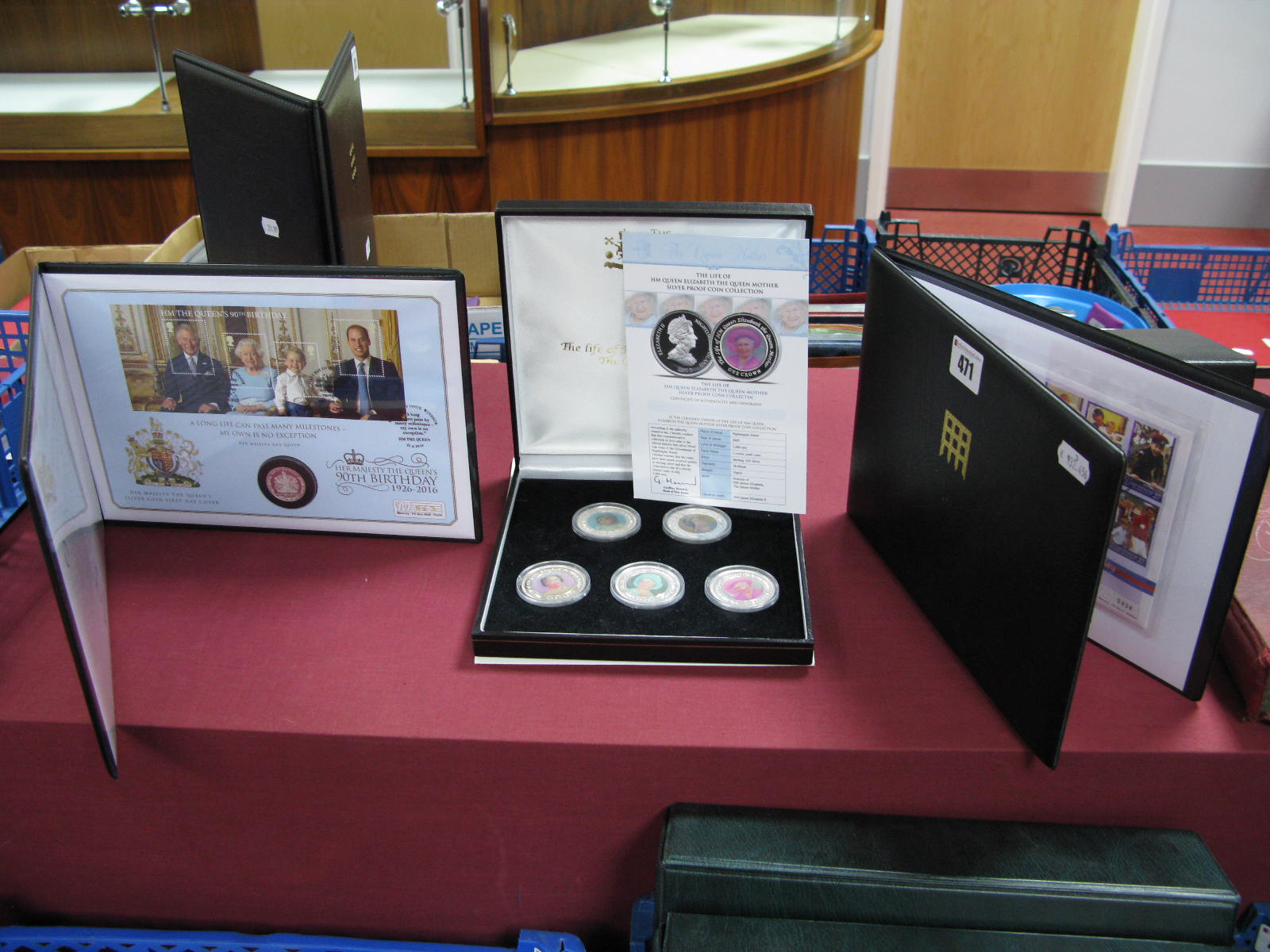 Eight Commemorative Coins by The London Mint Office Westminster, including The Life of HM Queen