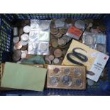 A Quantity of Base Metal Coins, regularly pre-decimal G.B coin sets. Other oddments.