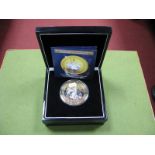 A Cased London Mint Office 2012 Tristan Da Cunha, super crown size Elizabeth and the Lion Diamond