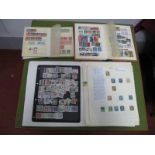 A Folder and Two Stockbooks of All World Stamps, including GB and Commonwealth and a collection of