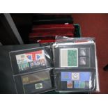 Six Albums Containing Machin Defins And Commems, presentation packs, miniature sheet, booklets