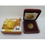 A Cased Royal Mint 1998 Hong Kong Gold Proof $1000 Coin, encapsulated, certified No. 07250, the coin