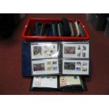 A Box of First Day Covers In Ten Albums, over 450 covers with flown covers, railway interest ,and