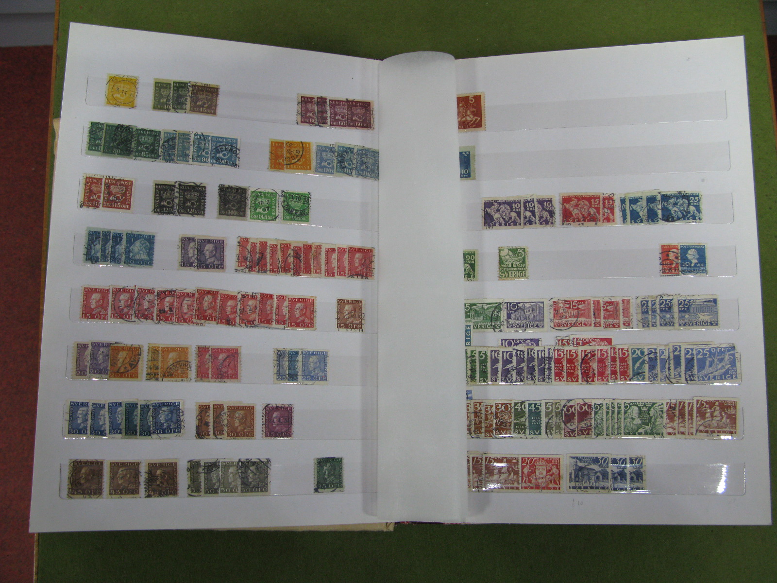 A Swedish Collection of Stamps in a Large Stockbook, mainly used with many pre war stamps and a