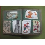 An Early XX Century Postcard Album, containing a good variety of picture postcards including British